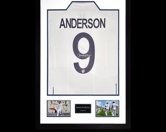 James Anderson Signed England Test Shirt Premium Frame
