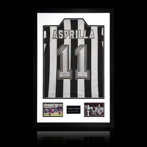 Faustino Asprilla Signed Newcastle United-shirt premium lijst afbeelding 1