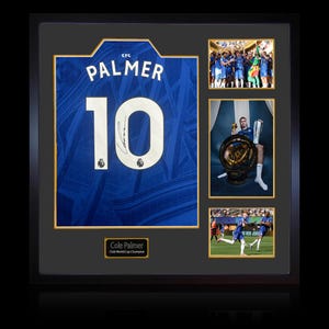 Camiseta firmada por Cole Palmer, campeón del Mundial de Clubes 25/26 del Chelsea, Elite Frame