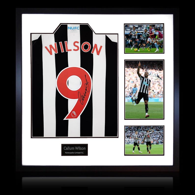 Callum Wilson Signed Newcastle United 22-23 Shirt Display Large image 1