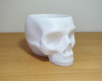 Bol imprimé tête de mort en 3D | Bonbonnière d'Halloween, décor gothique
