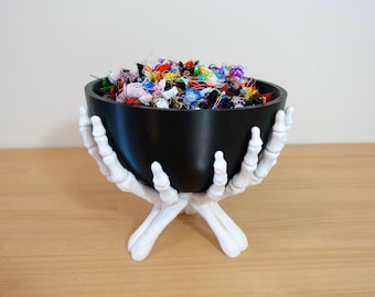 3D Printed Skeleton Hands Candy Bowl: Spooky Halloween Decor