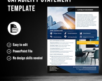 Blue Capability Statement Template