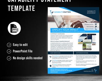 Blue Capability Statement Template