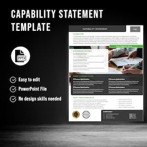 Green and Gray Capability Statement Template