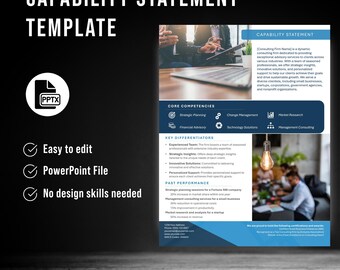Blue Capability Statement Template