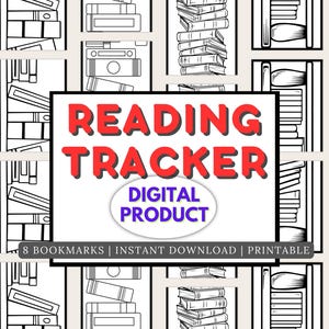 Reading Tracker Bookmark | Track Books, Reading Goals, Pages Read Progress | Perfect for Book Lovers, Bibliophiles & Avid Readers Tracker