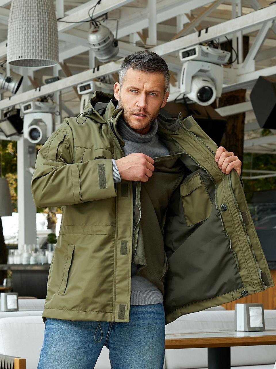 Mens waterproof wool coat online
