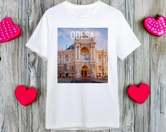 Camiseta con diseño de paisaje urbano elegante: camiseta blanca unisex, camiseta, camiseta unisex, regalo para él, ropa de hombre, camisetas, regalos para ella, camiseta gráfica
