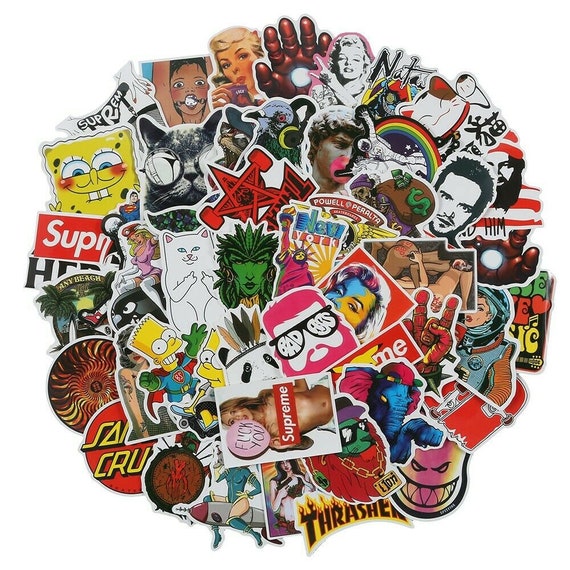 100 Cool Sticker Hypebeast Stickers Pack for Skateboard Etsy