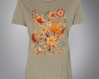 Camiseta con hojas de otoño