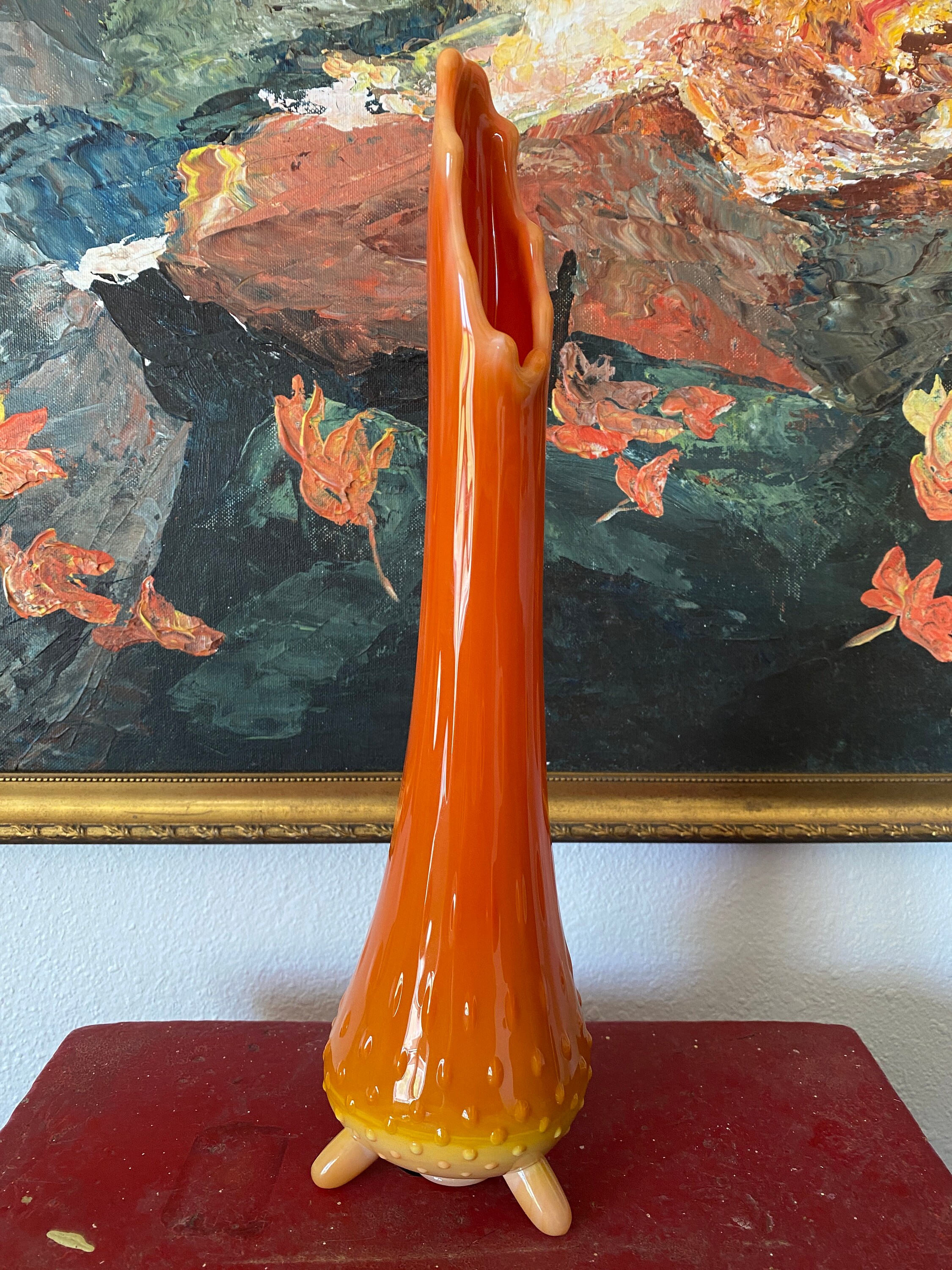 LONG SMITH 蓮の花 絵画 約80×70cm LONG SMITH 蓮の花 絵画 約80×70cm