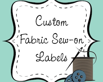Custom Fabric Sew-on Labels: Personalized Full Color Printed on Cotton