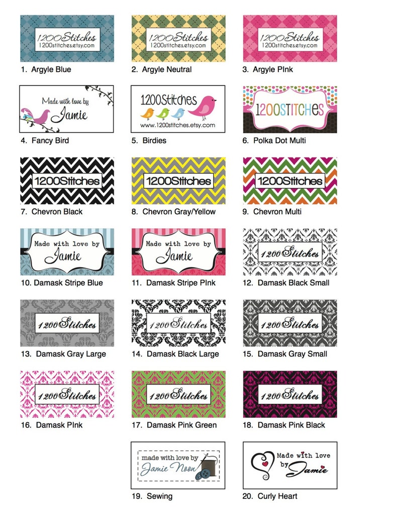 Custom Printed Fabric Sew-on Labels PLEASE CLICK Learn More About This Item for important product details. image 2