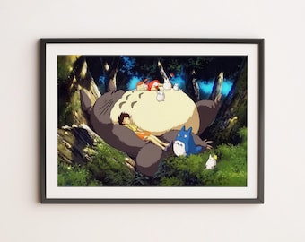 Mon voisin Totoro - affiche décorative - haute qualité - 300 ppp - Miyazaki - téléchargement numérique - A1, A2, A3, A4