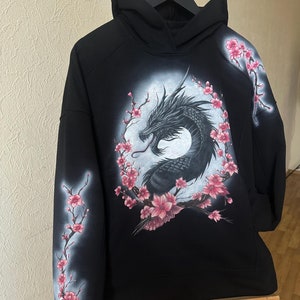 Hand Painted Hoodie, Women&#39;s Hoodie, Customized Hoodie, Personalized Hoodie, Unique Gift, Art Hoodie, Designer Hand Painted Hoodie