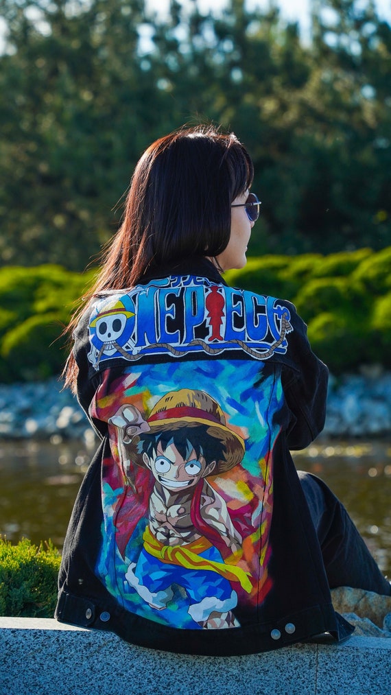 Custom Denim, Custom Hand Painted Denim Jacket, Painted Denim,Painted Custom Clothes, Women's Denim Jacket, Anime Jacket.