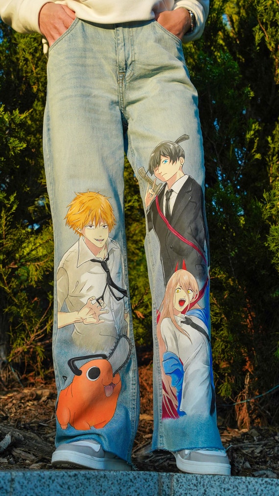 Hand Painted Pants, Custom Clothing, Hand Painted Jeans, Custom