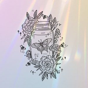 Mariposa Marigold Suncatcher Sticker