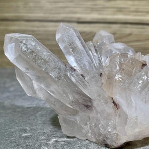 Cluster di quarzo ialino naturale, quarzo ialino grezzo, cluster di cristallo, regali di cristallo