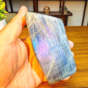 Natural Rainbow Flashy Labradorite Freeform, Crystal Freeform, Crystal Gift