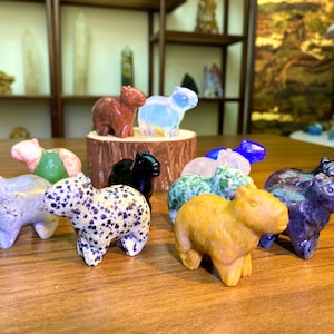 Natural Crystal Capybara Sculpture, Home Decor, Crystal Animal Gift, Gifts For Friends, Home Decor, Crystal Gift.