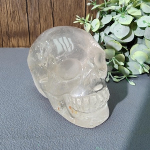 3.5&#39;&#39; Hand Carved Clear Quartz Skulls, Natural Crystal Skulls, Gemstone Skull Carvings, Energy Crystal Gift