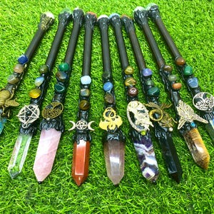 Handmade Natural Quartz Crystal Magic Scepter,Crystal Quartz Magic Wand,Home decoration,Reiki healing,Crystal Gifts,Crystal Energy