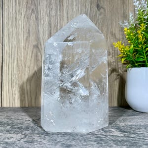 AAAAA+ Natural Clear Quartz Tower, Crystal Obelisk, Crystal Nice Point, Crystal Gift, Random 1pc