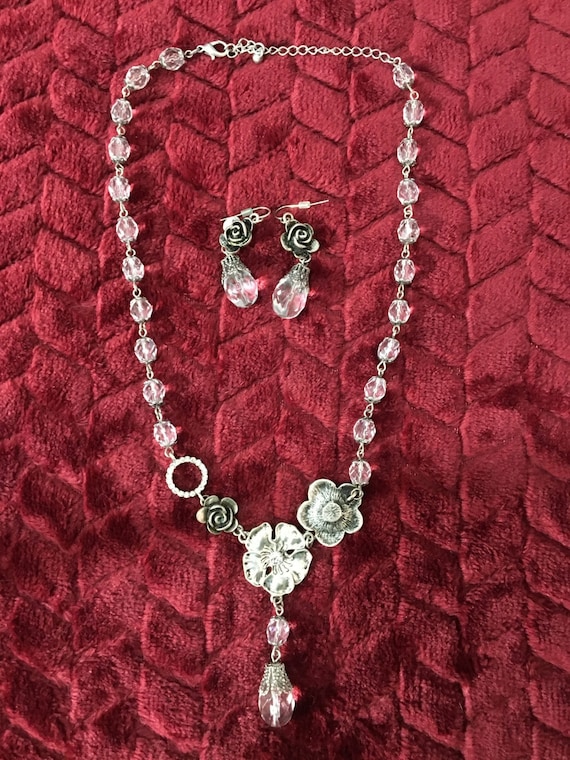 Crystal Necklace and earrings set