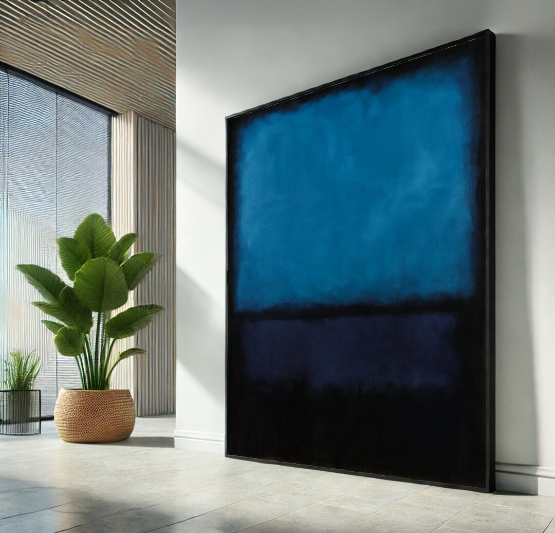 Mark Rothko Deep Color Fields Mark Rothko Deep Blue Black Framed Wall Art, Abstract Color Field ...