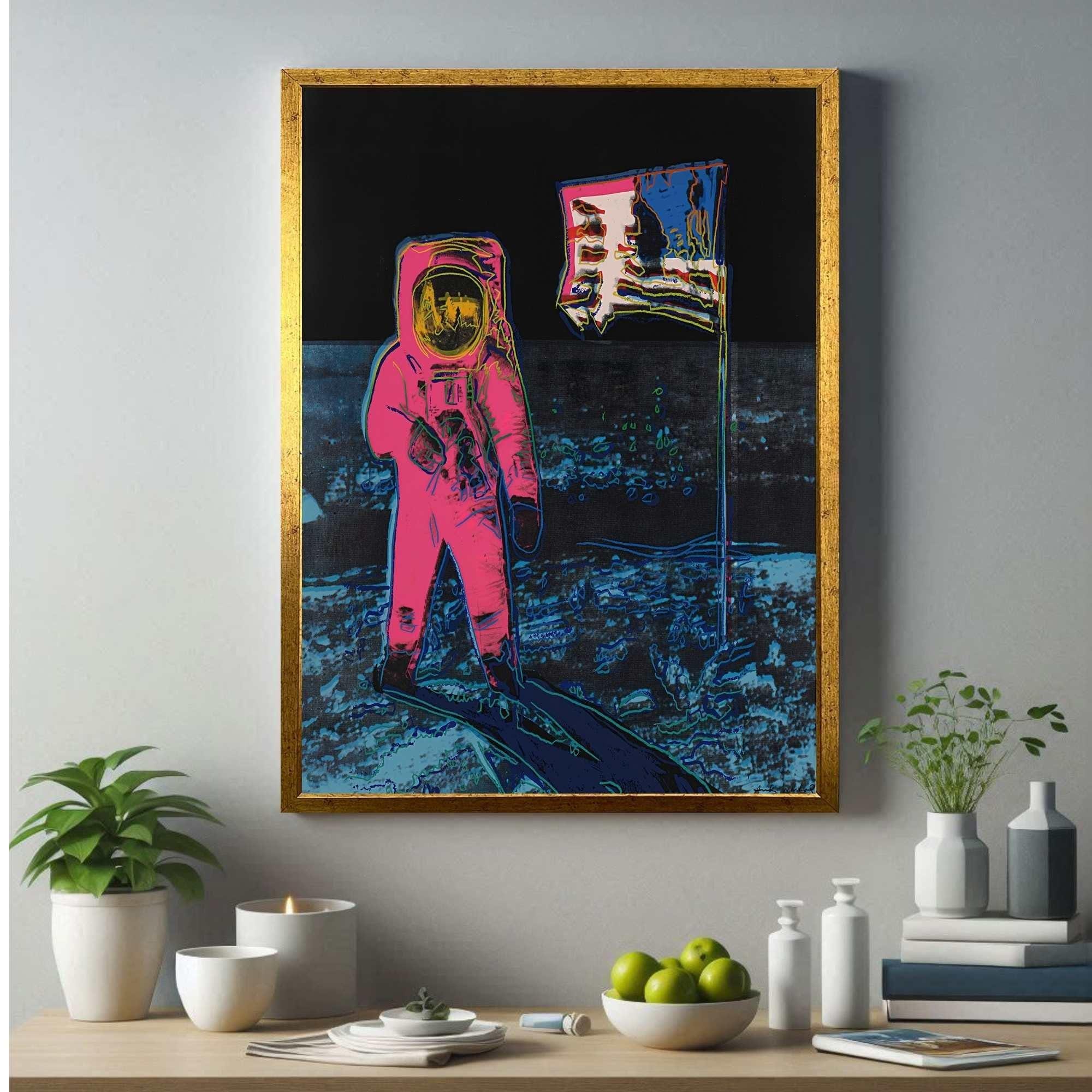 Andy Warhol Moonwalk Pop Art Framed Modern Canvas Wall Art Print Ready ...