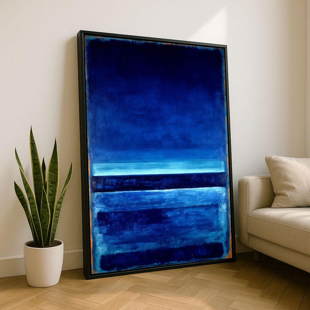 Mark Rothko Style Blue Color Field Abstract Canvas Art - Etsy