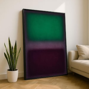 Mark Rothko Green and Purple Canvas Iconic Color Field Painting Reproduction for Bold Modern Interiors