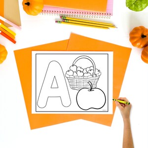 A is for Apple Coloring Pages - Apple Coloring Pages for Kids - Letter ...