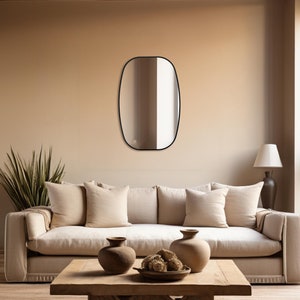 Unregelmäßiger Wandspiegel, Badezimmerspiegel, Asymmetrischer Wandspiegel, Spiegel Wohnkultur, Einzigartiger Spiegel, Ästhetischer Wandspiegel, Wohnaccessoire