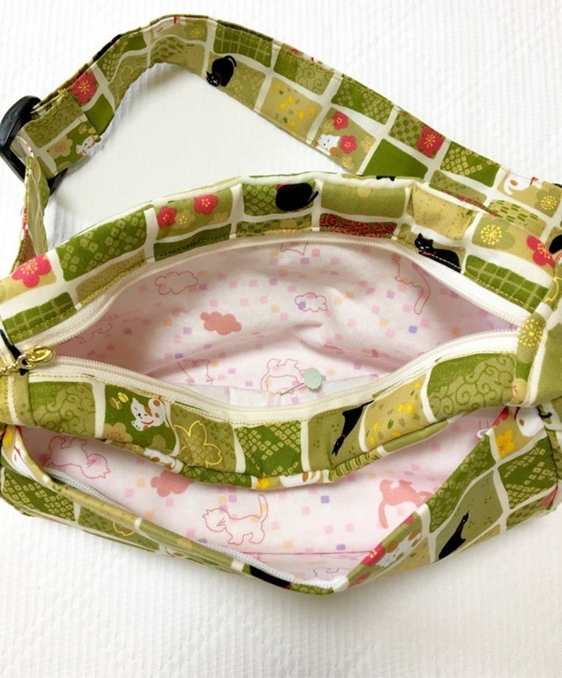 Body Bag Waist Pouch Hip Bag - Matcha Green Ichimatsu