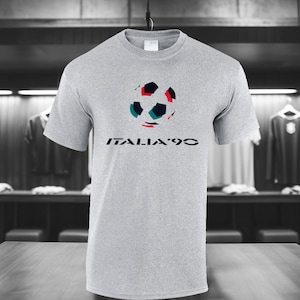 Italia 90 T Shirt Logo Football World Cup Soccer Italy 1990