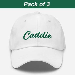 Pack of 3 Caddie Hat Dad Hat Baseball 6 Panels Golf hat Toddler Hat Youth Cap Love for golfer