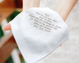Pañuelo de boda personalizado, Pañuelos para el novio de su futura esposa, Pañuelo de novia