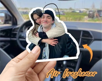 Ambientador personalizado con foto, purificador de aire para coche personalizado, regalo personalizado, ambientador para accesorios de coche, regalo de aniversario para él.