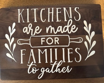 Laser engraved cutting board