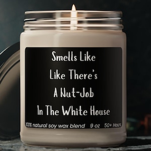 Funny Political Candle: Trump Humor, Cinnamon Vanilla Scent