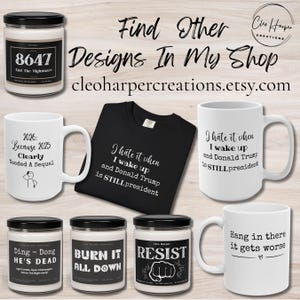 Taza "Mi gato también odia a Trump" / Taza de café "Gato liberal" / Taza de protesta contra Trump imagen 9