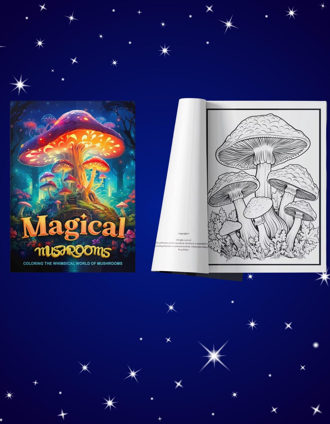 Printable Magical Mushrooms Coloring Book Pages- 30 Pages/designs to ...