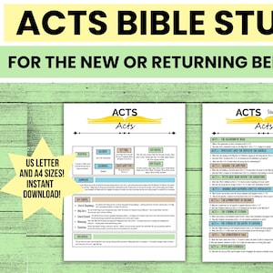 Acts Bible Study for Beginners - Simple Scripture Study for Women - Faith Guide for New or Returning Believers - Printable Bible Study