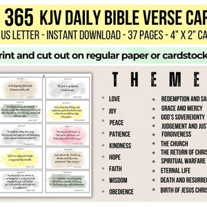 毎日読む365のKJV聖書の一節 - 愛、喜び、平和、信仰、希望、恵み、救い、知恵、クリスマスとイースターの物語、KJVカード