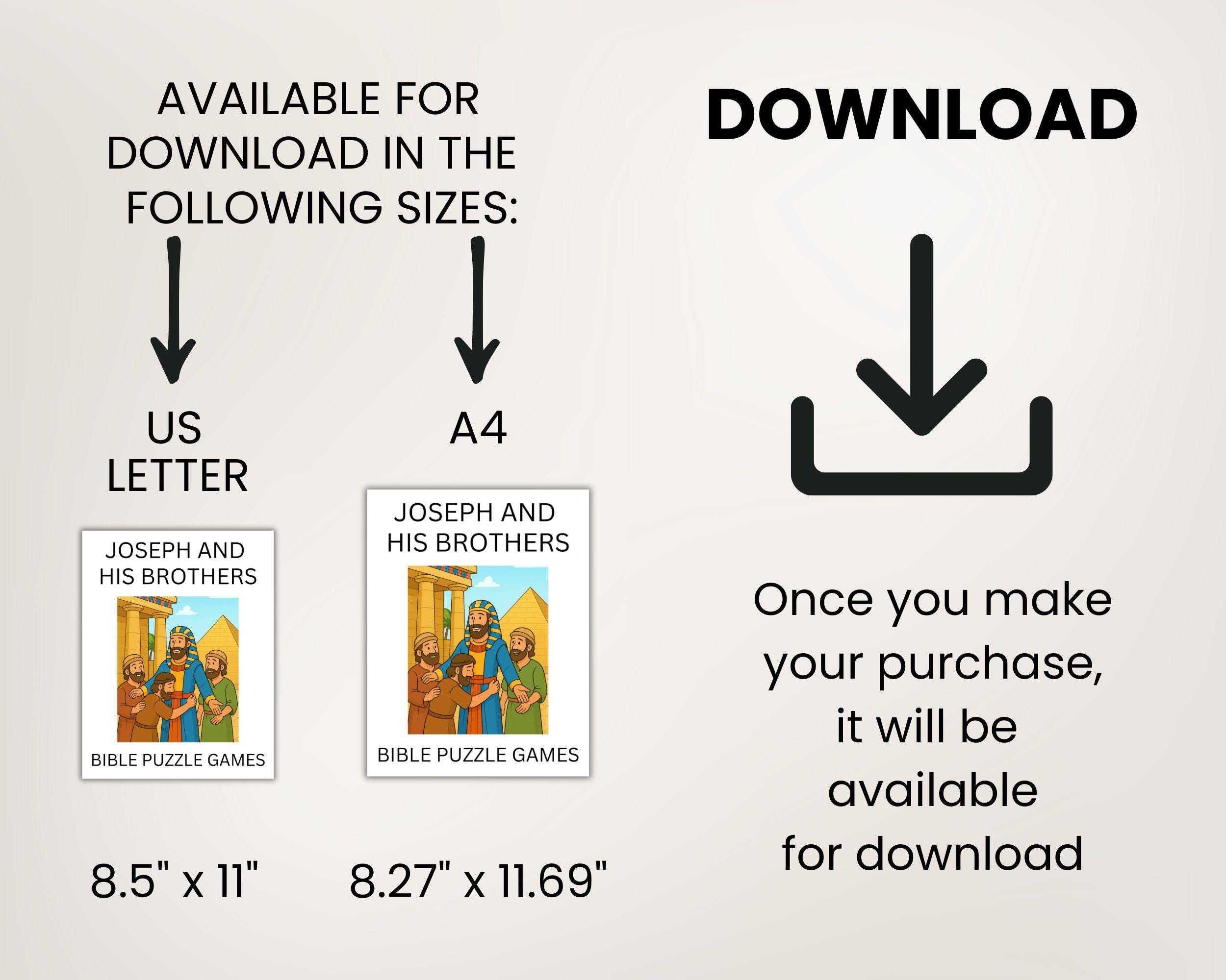 Joseph and His Brothers Bible Puzzle Pack for Sunday School - Christian ...