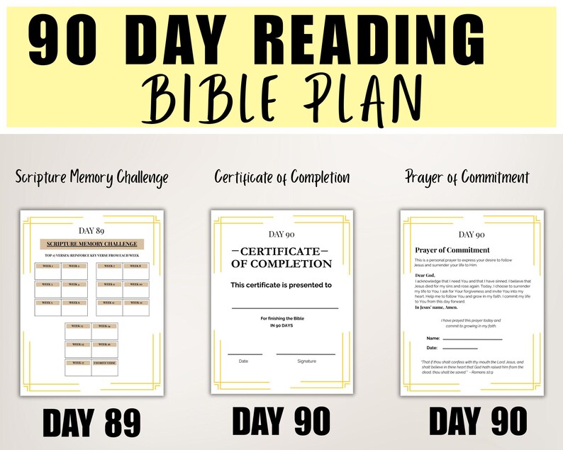 90 Day Bible Reading Plan PDF With Chapter Summaries, Reflections ...