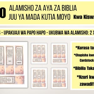 Alamisho za Aya za Biblia za Kiswahili - Bibilia Takatifu - Cartões de incentivo - Presente cristão para doenças, recuperação, provações, estudo da Bíblia